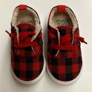 New Blowfish Malibu Unisex Child Sneaker size 8 Slip-On Rex Buffalo Check